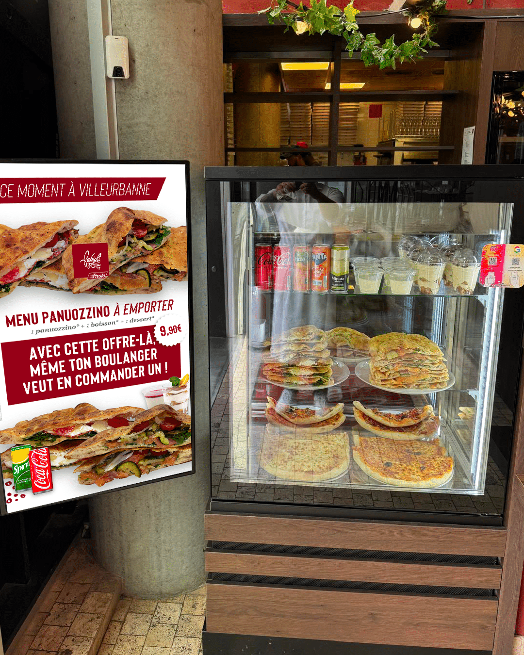 Panuozzino croustillant proposé chez Fabioli Presto